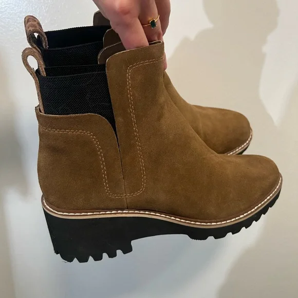 Dolce Vita Rielle Lug Sole Chelsea Fashion Boot in Brown - Picture 5 of 5